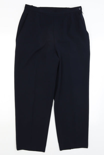St Michael Womens Blue   Cropped Trousers Size 14 L25.5 in