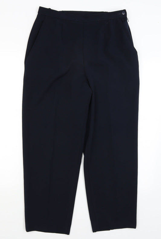 St Michael Womens Blue   Cropped Trousers Size 14 L25.5 in
