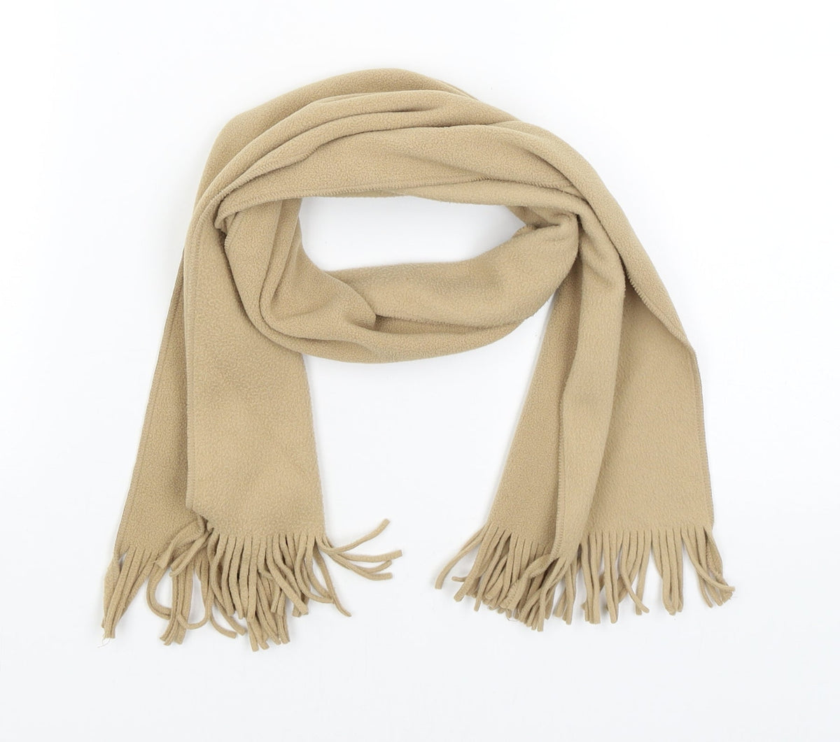 Front view of Preworn unisex brown scarf