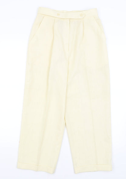 Grosvenor Womens Yellow   Cropped Trousers Size 14 L24 in