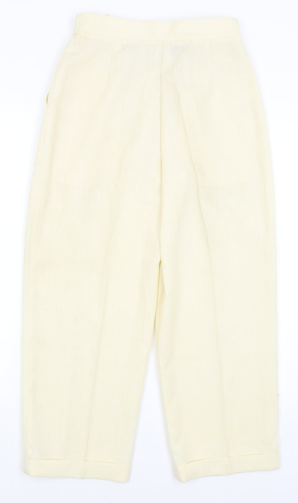 Grosvenor Womens Yellow   Cropped Trousers Size 14 L24 in