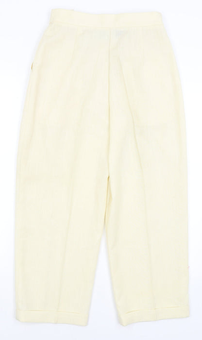 Grosvenor Womens Yellow   Cropped Trousers Size 14 L24 in