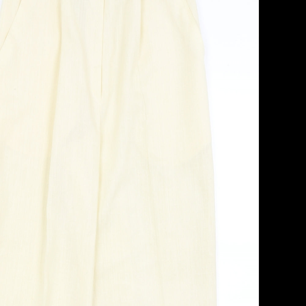 Grosvenor Womens Yellow   Cropped Trousers Size 14 L24 in