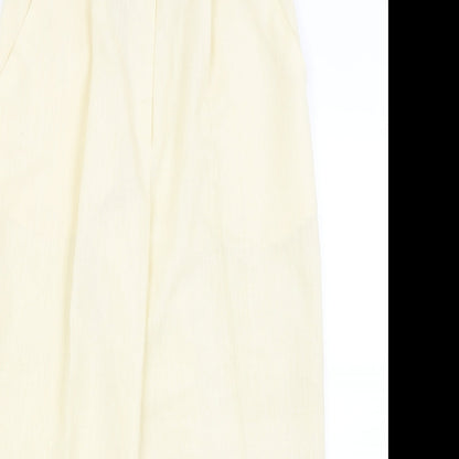 Grosvenor Womens Yellow   Cropped Trousers Size 14 L24 in
