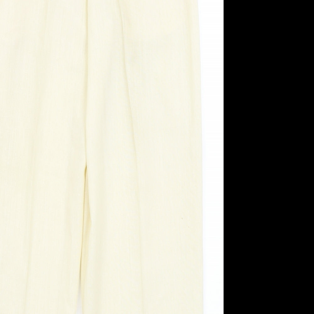 Grosvenor Womens Yellow   Cropped Trousers Size 14 L24 in