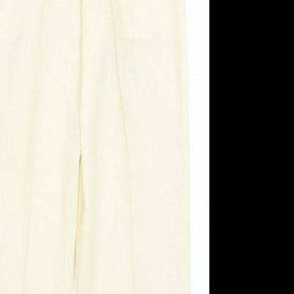 Grosvenor Womens Yellow   Cropped Trousers Size 14 L24 in