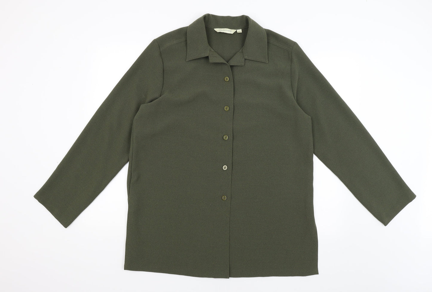 Womens UK Size 16 Holmewood Green Basic Button-Up