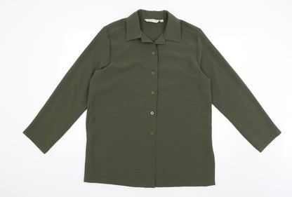 Womens UK Size 16 Holmewood Green Basic Button-Up