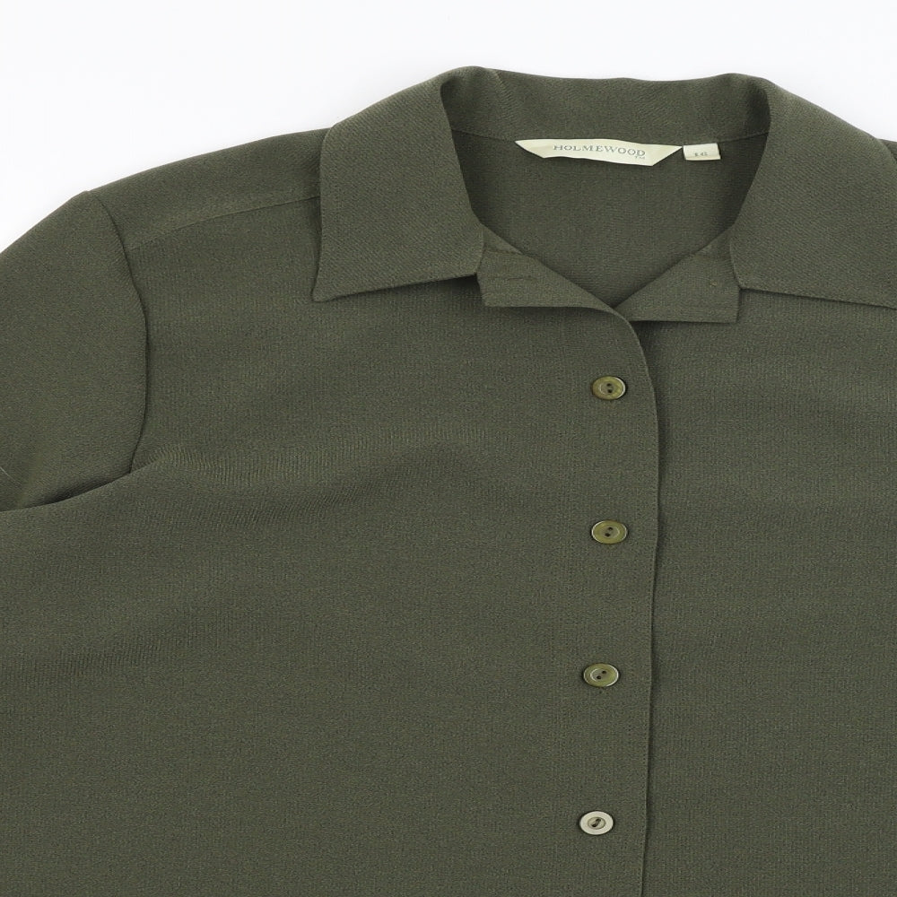 Womens UK Size 16 Holmewood Green Basic Button-Up