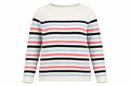 Gap Womens White Striped  Pullover Jumper Size XS