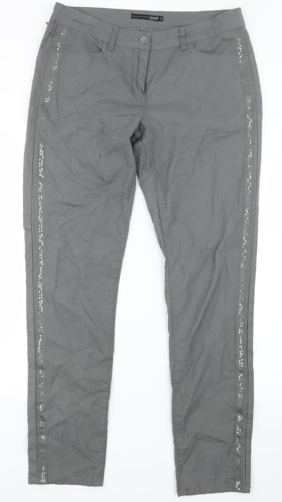 Trend Womens Grey   Trousers  Size 33 in L30.5 in