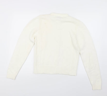 Moto Womens Ivory  Knit Jacket Coatigan Size 14