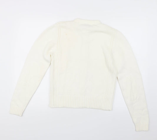Moto Womens Ivory  Knit Jacket Coatigan Size 14