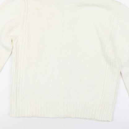 Moto Womens Ivory  Knit Jacket Coatigan Size 14