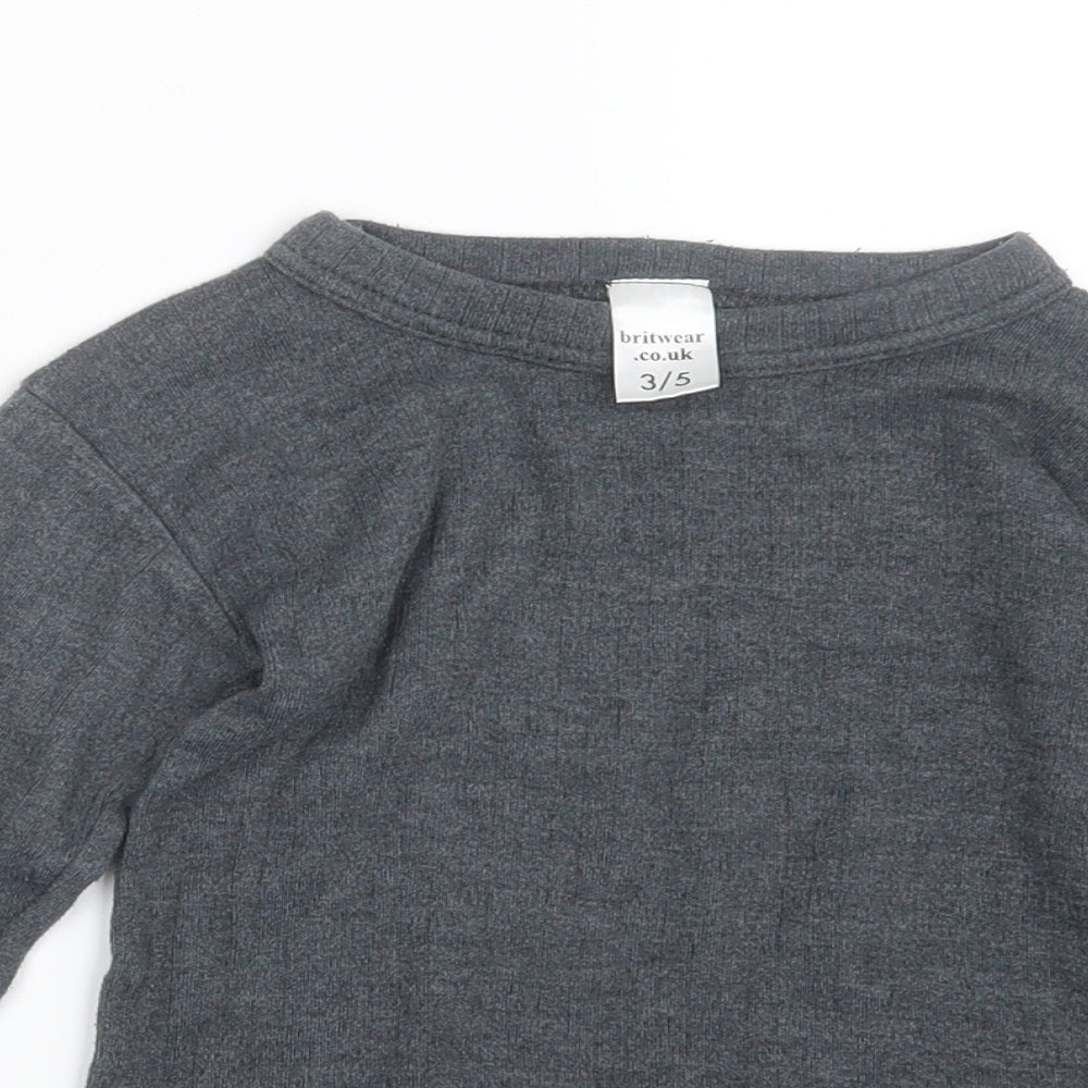 britwear.co.uk Boys Grey   Basic T-Shirt Size 3-4 Years