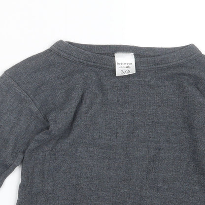 britwear.co.uk Boys Grey   Basic T-Shirt Size 3-4 Years