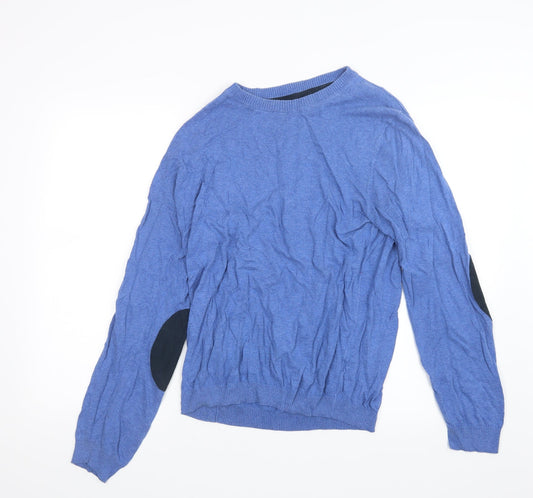 H&M Mens Blue  Knit Pullover Jumper Size M