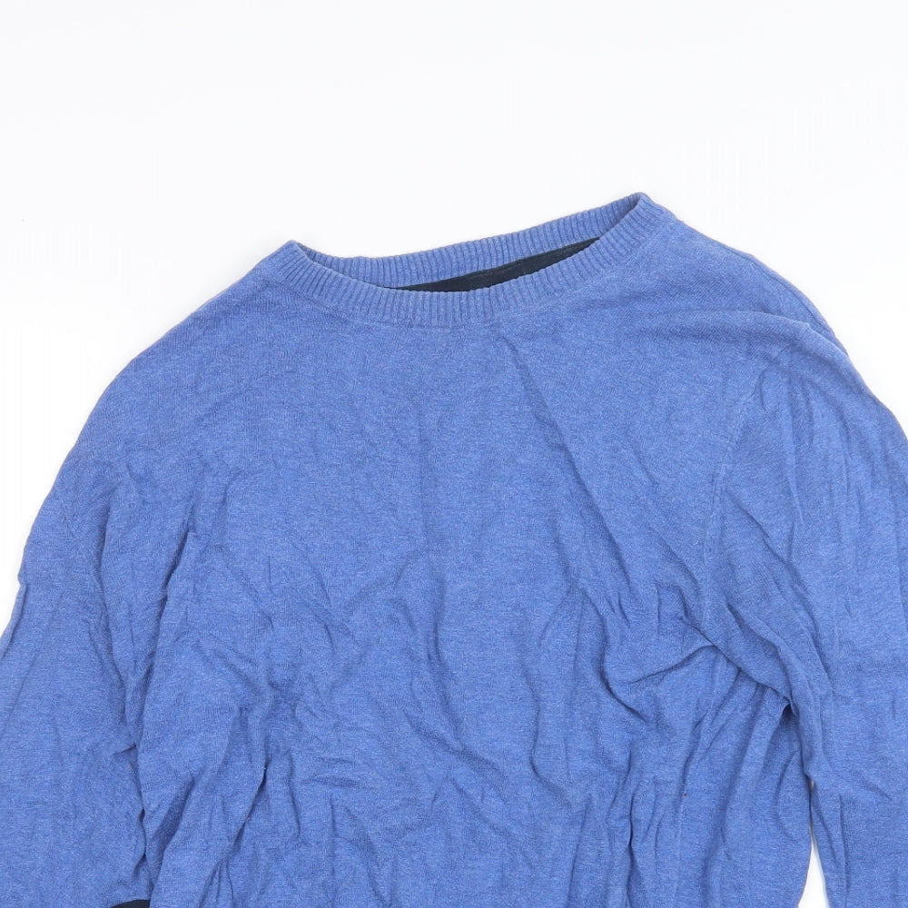 H&M Mens Blue  Knit Pullover Jumper Size M