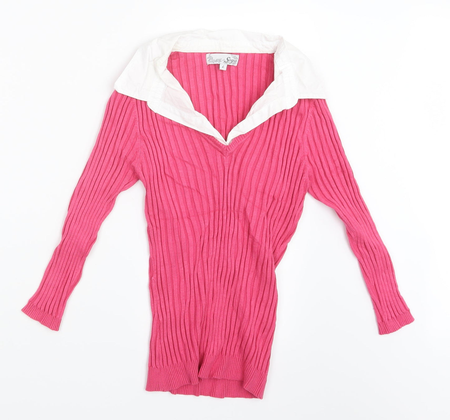 Soya Womens Pink   Pullover Jumper Size L