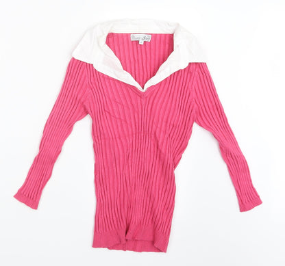 Soya Womens Pink   Pullover Jumper Size L