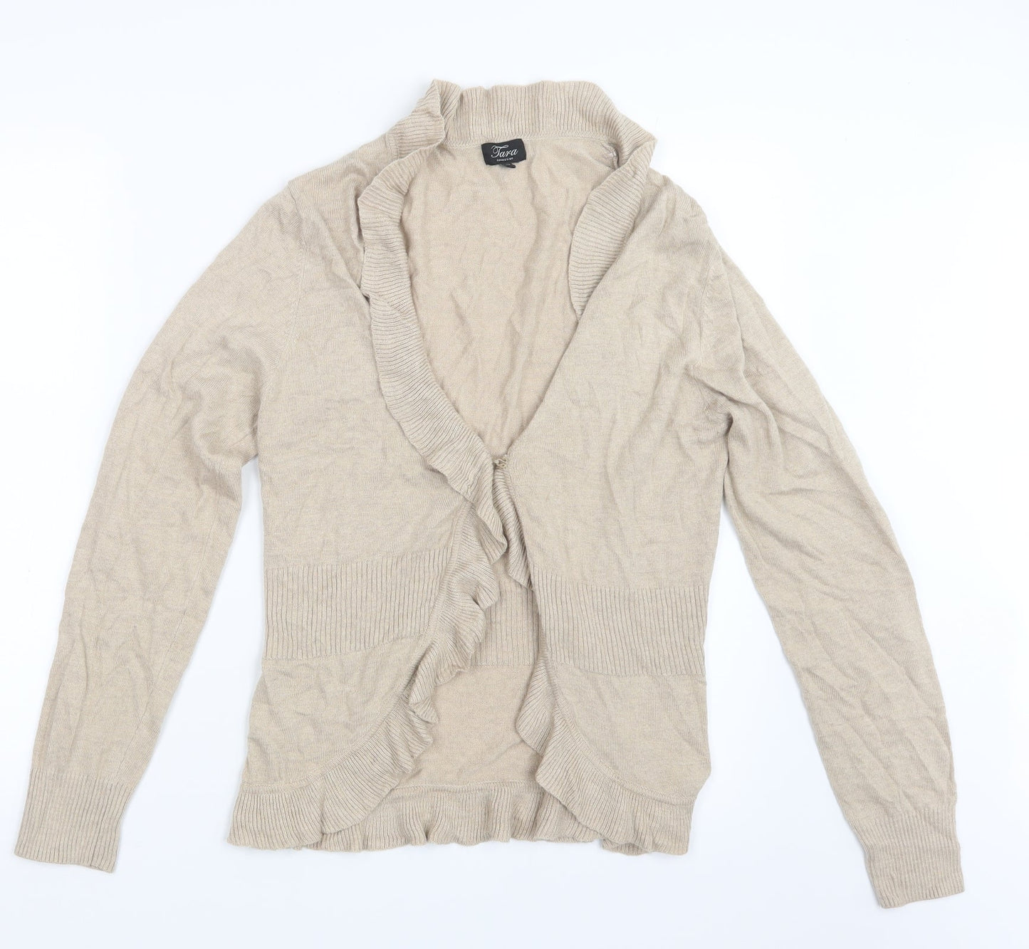 Tara Womens Beige   Cardigan Jumper Size M