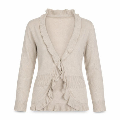 Tara Womens Beige   Cardigan Jumper Size M