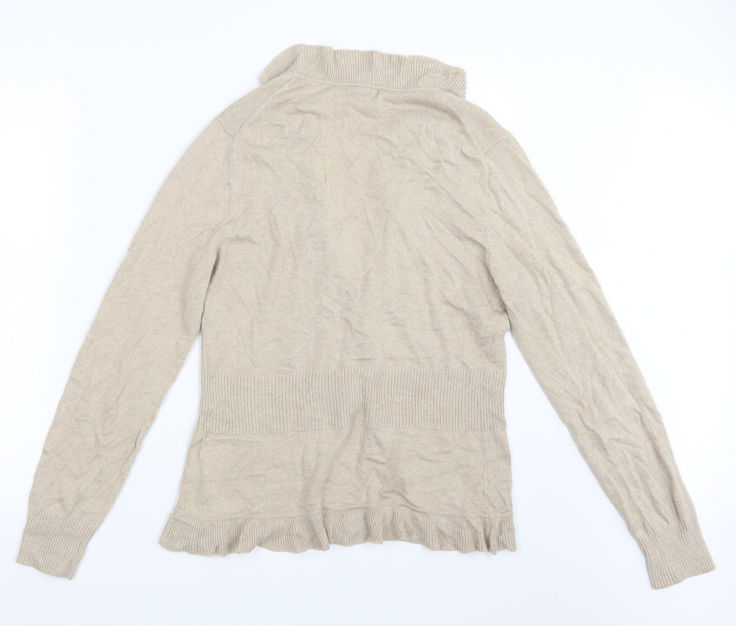 Tara Womens Beige   Cardigan Jumper Size M