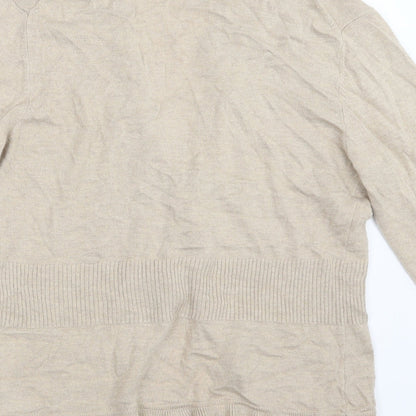 Tara Womens Beige   Cardigan Jumper Size M