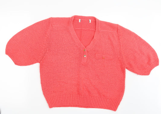 Preworn Womens Pink  Knit Pullover Jumper Size M