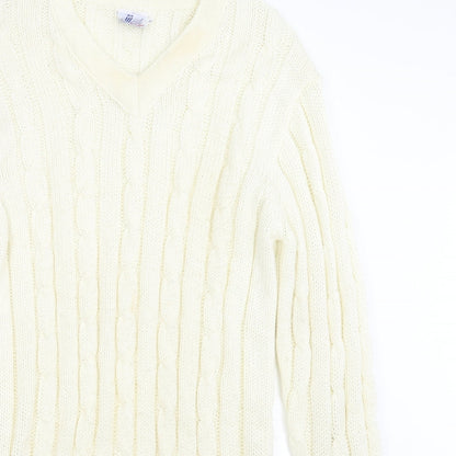 III esl Womens Ivory  Knit Pullover Jumper Size XL