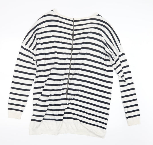 Atmosphere Womens Blue Striped Knit Pullover Jumper Size M