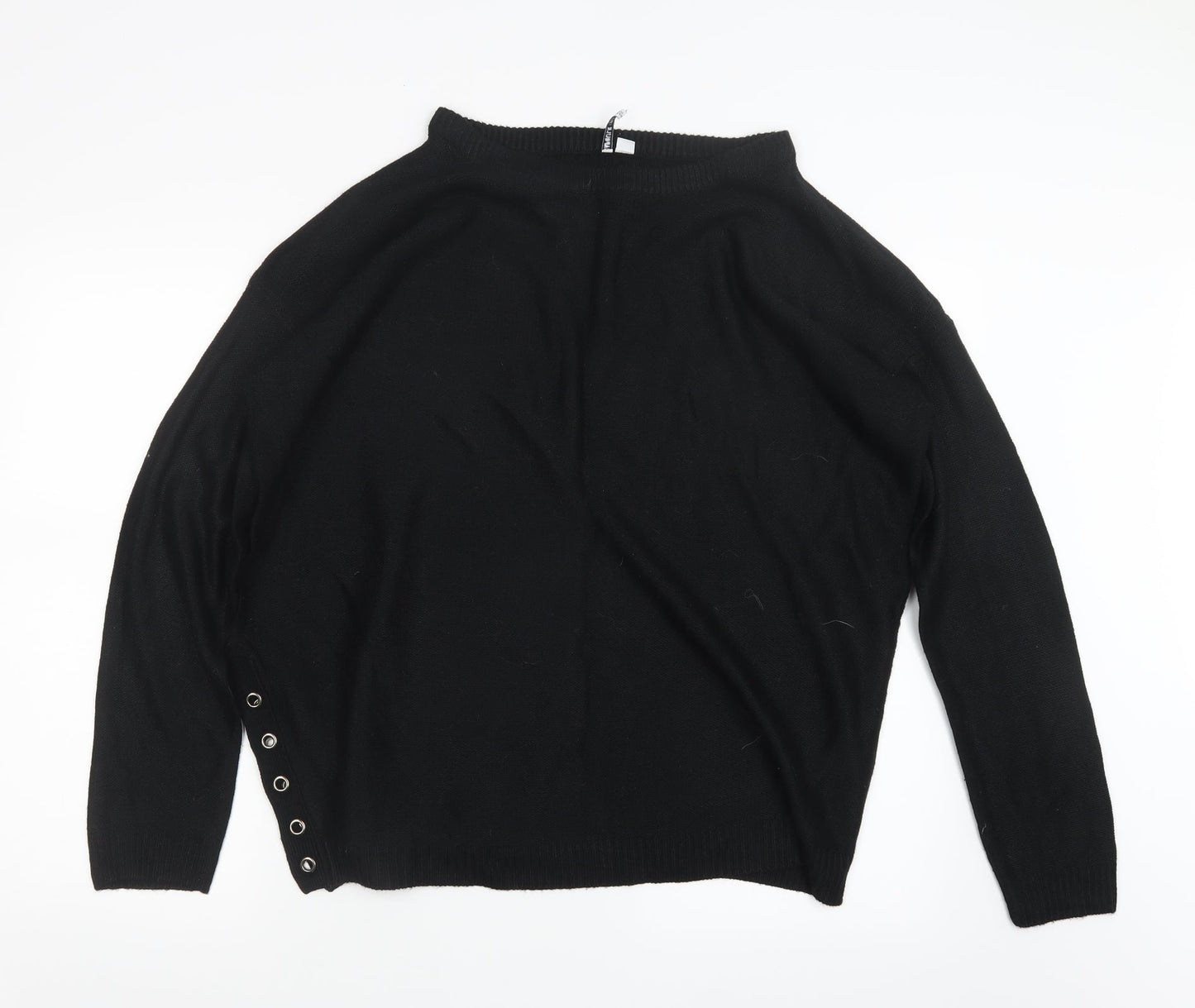Capsule Womens Black  Knit Pullover Jumper Size 12