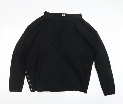 Capsule Womens Black  Knit Pullover Jumper Size 12