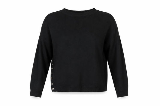 Capsule Womens Black Knit Pullover Jumper Size 12