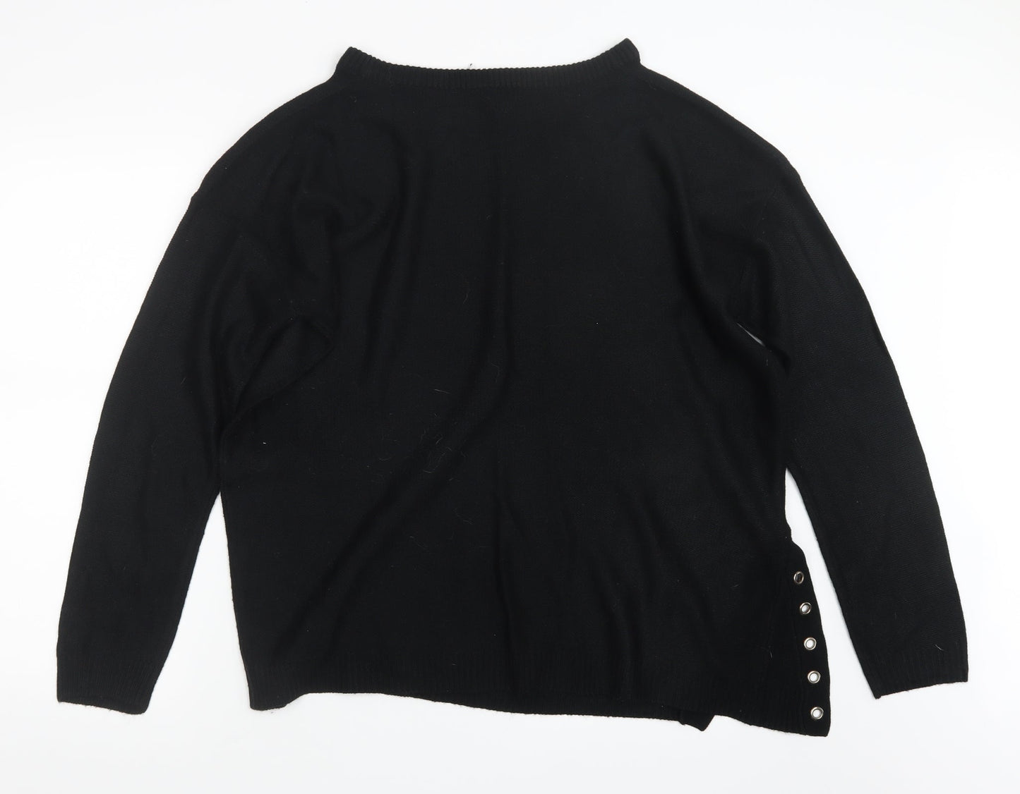 Capsule Womens Black  Knit Pullover Jumper Size 12