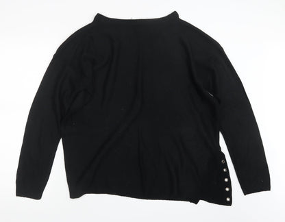 Capsule Womens Black  Knit Pullover Jumper Size 12