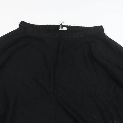Capsule Womens Black  Knit Pullover Jumper Size 12