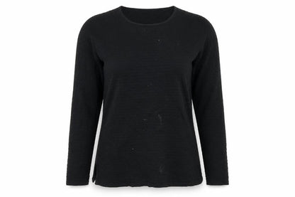 Womens UK Size L Preworn Black Basic T-Shirt