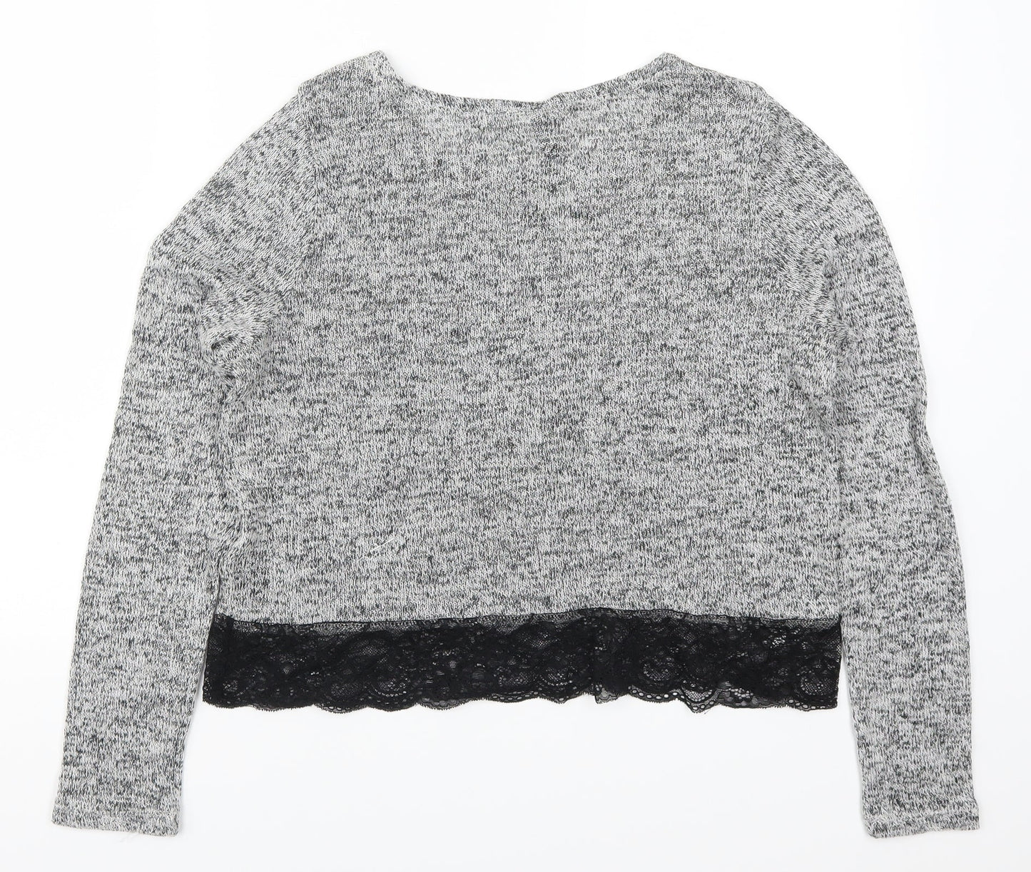 Womens UK Size M H&M Grey Basic T-Shirt