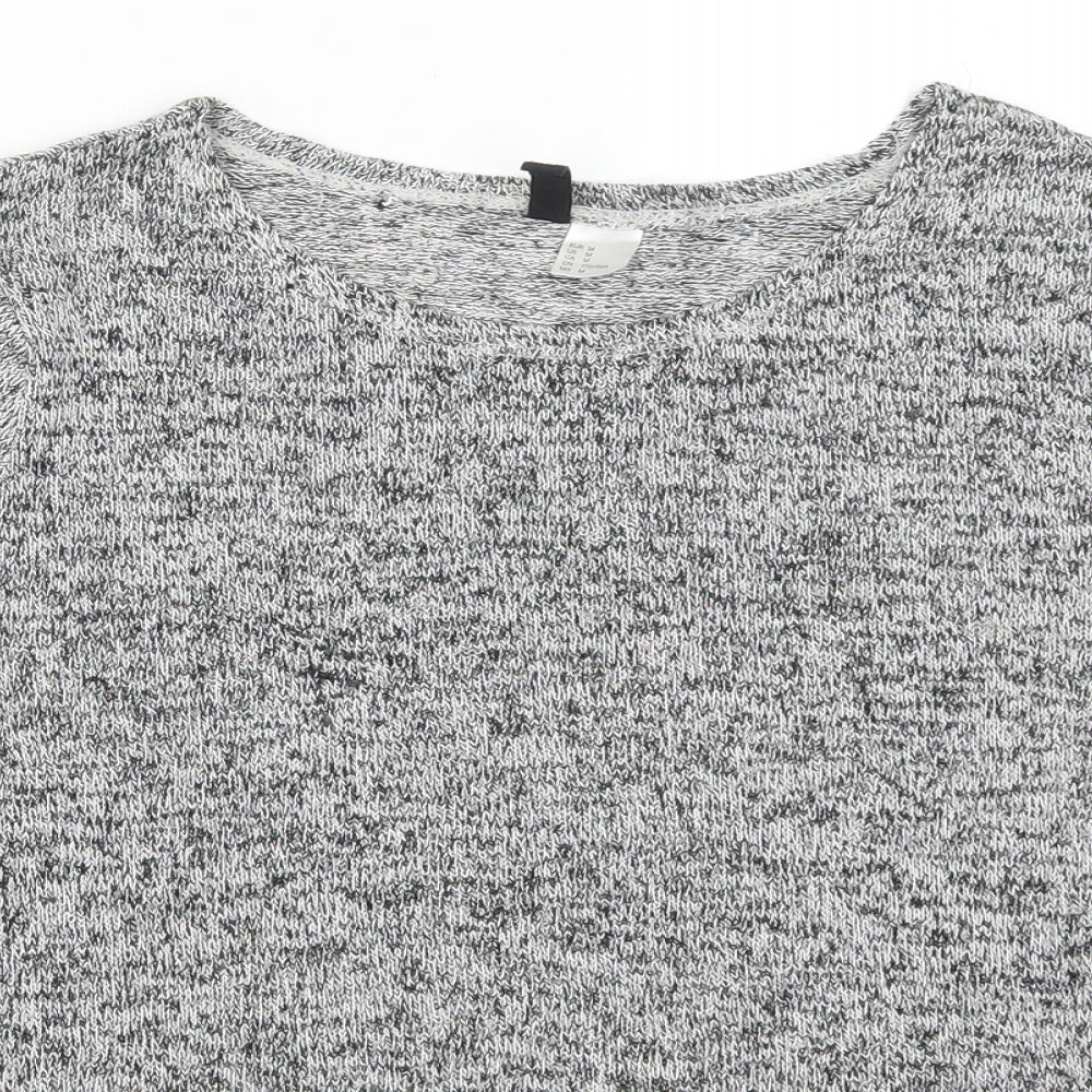 Womens UK Size M H&M Grey Basic T-Shirt
