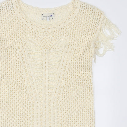 New Look Womens Beige  Knit Pullover Jumper Size S