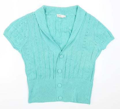 Milla Womens Blue  Knit Cardigan Jumper Size XL