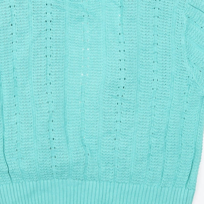 Milla Womens Blue  Knit Cardigan Jumper Size XL