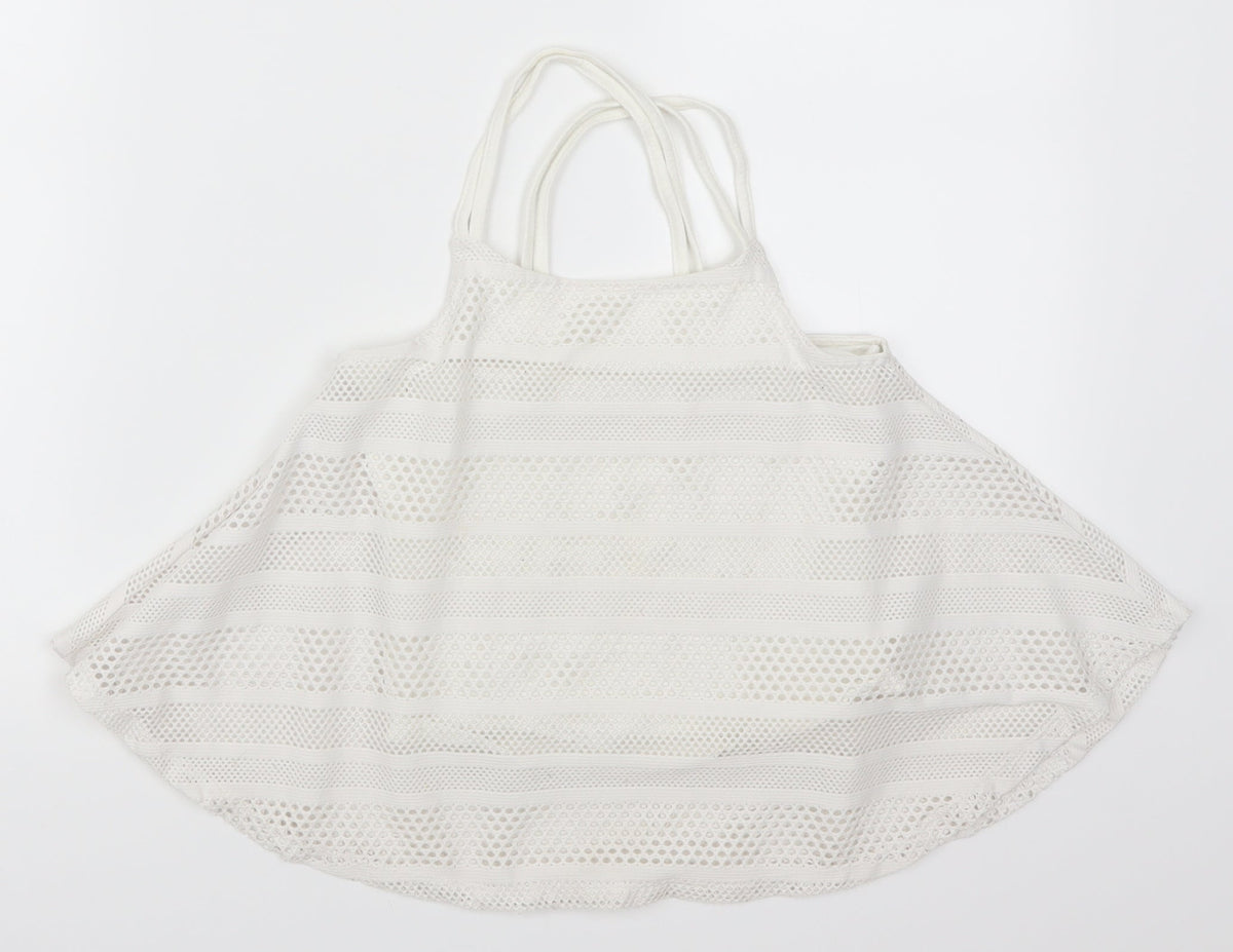 Additional front view of Candy Couture girls’ white basic tank, size 9, years