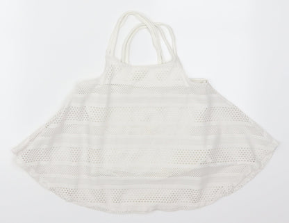Additional front view of Candy Couture girls’ white basic tank, size 9, years