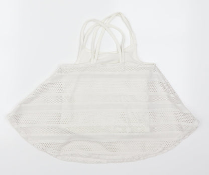 Back view of Candy Couture girls’ white basic tank, size 9, years