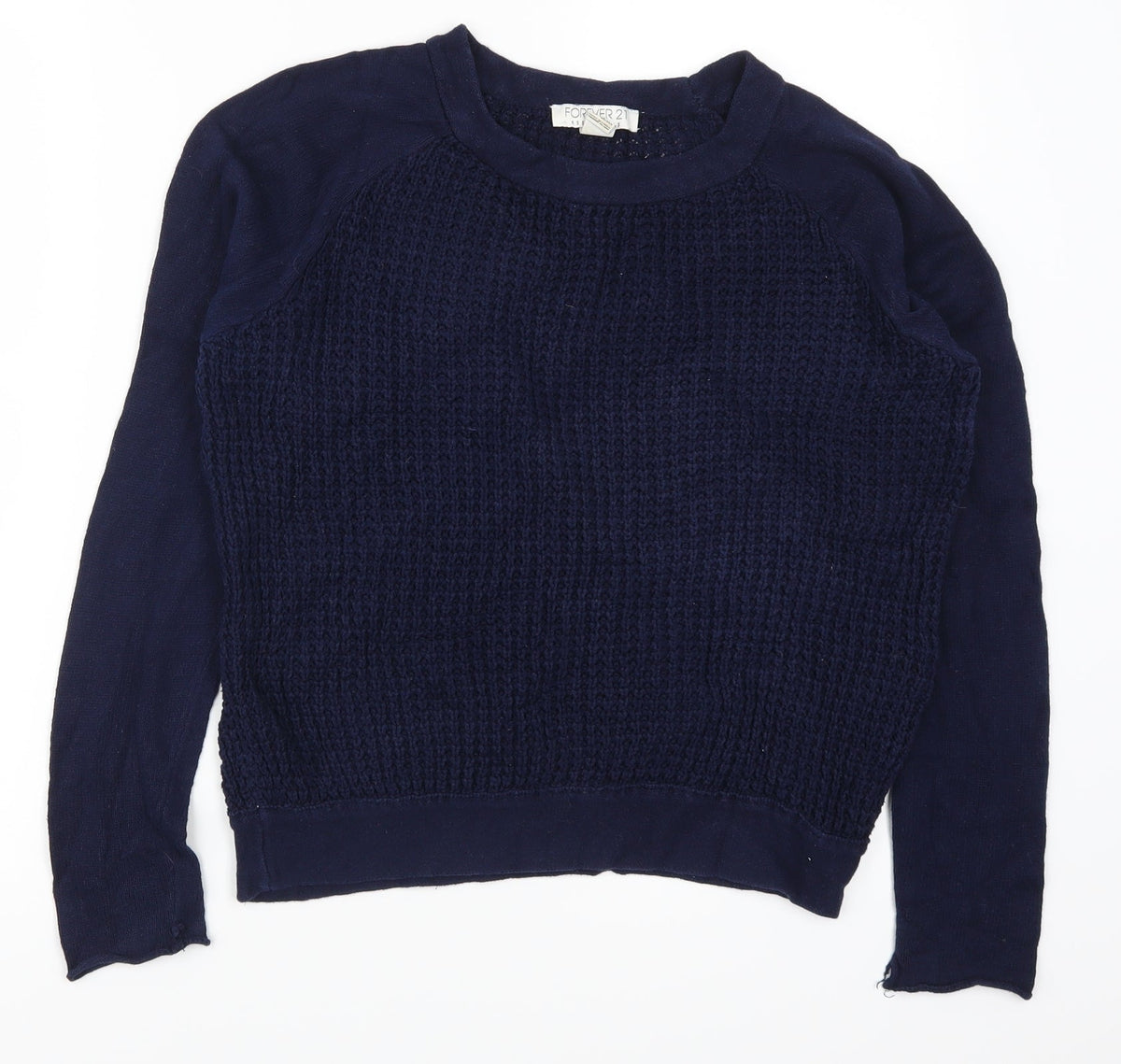 Forever 21 Womens Blue  Knit Pullover Jumper Size S