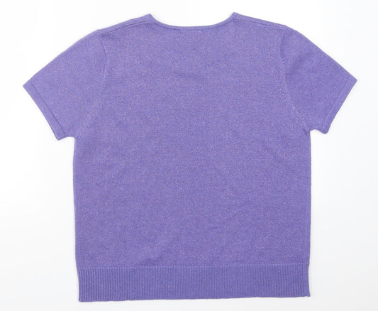 Poppy Womens Purple   Pullover Jumper Size 12