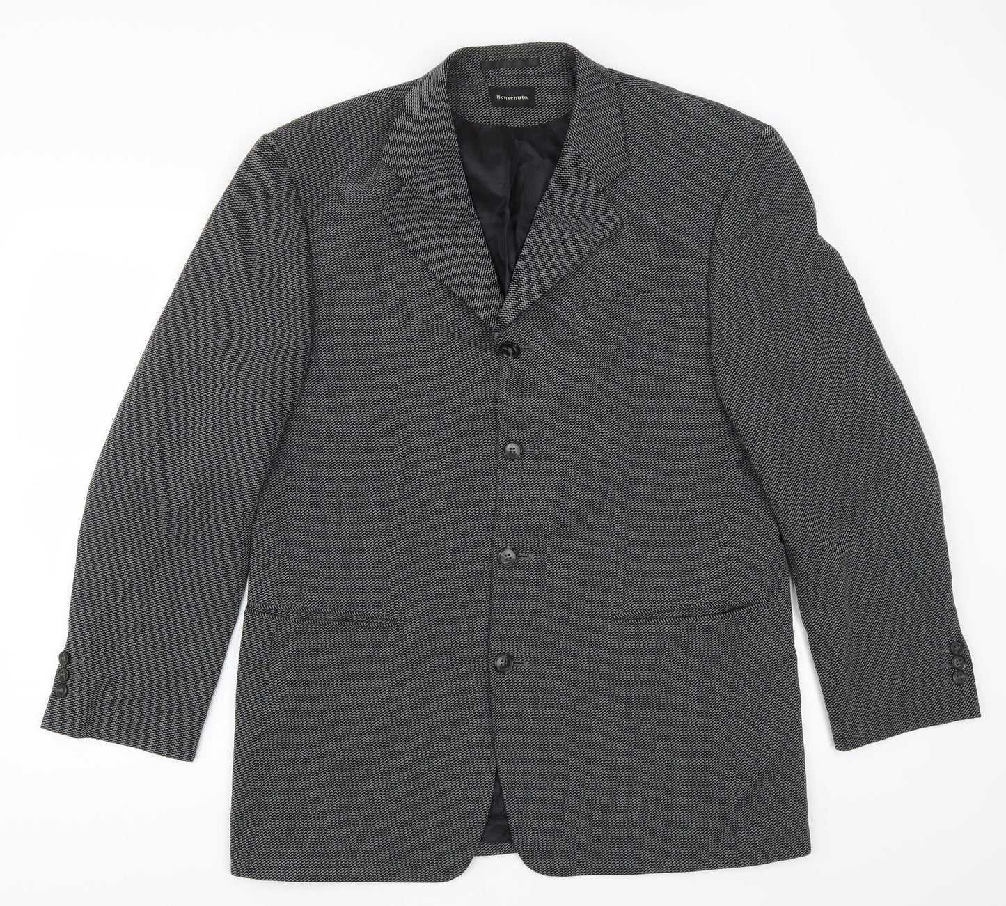 Mens UK Size 40 Benvenuto Regular Grey Suit Jacket