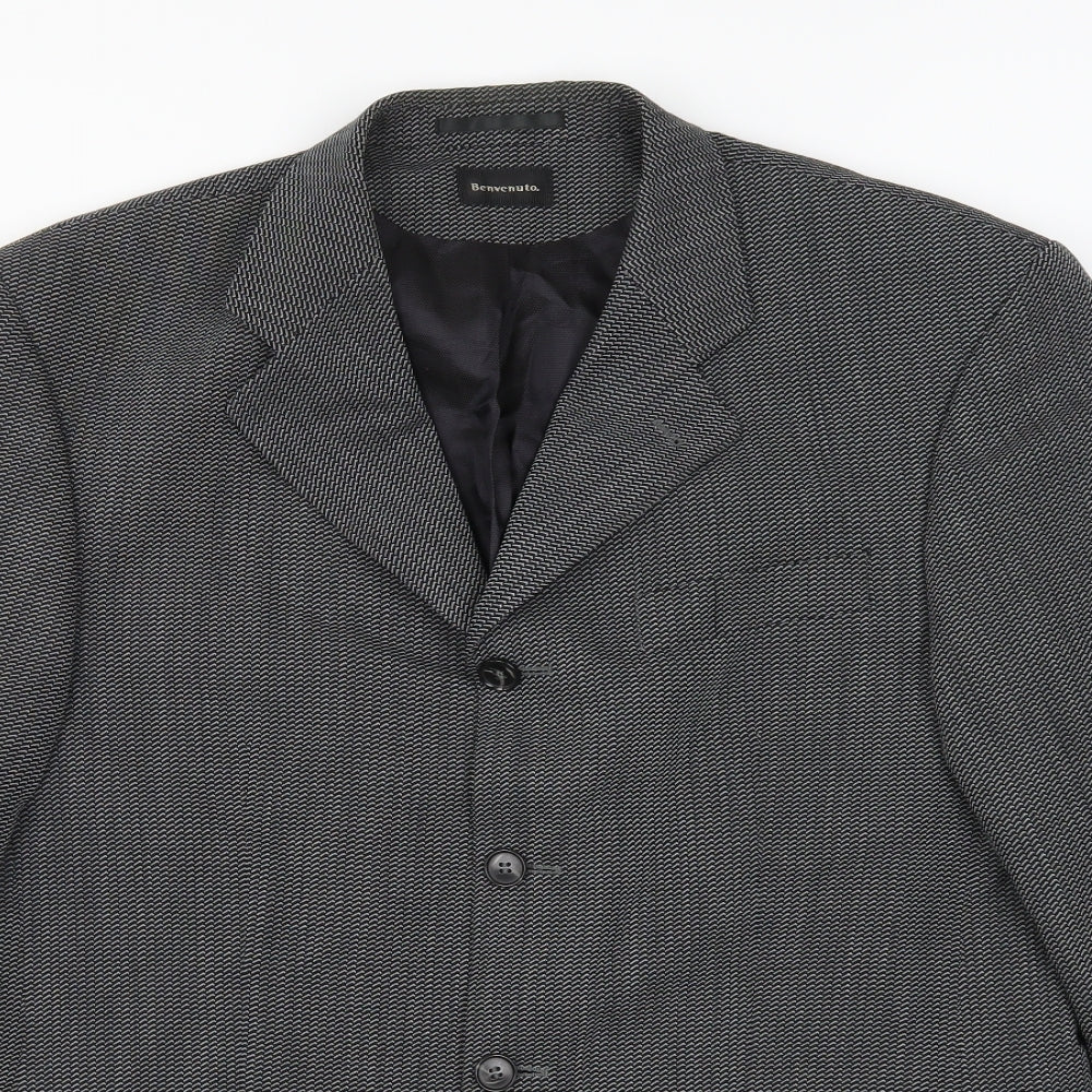 Mens UK Size 40 Benvenuto Regular Grey Suit Jacket
